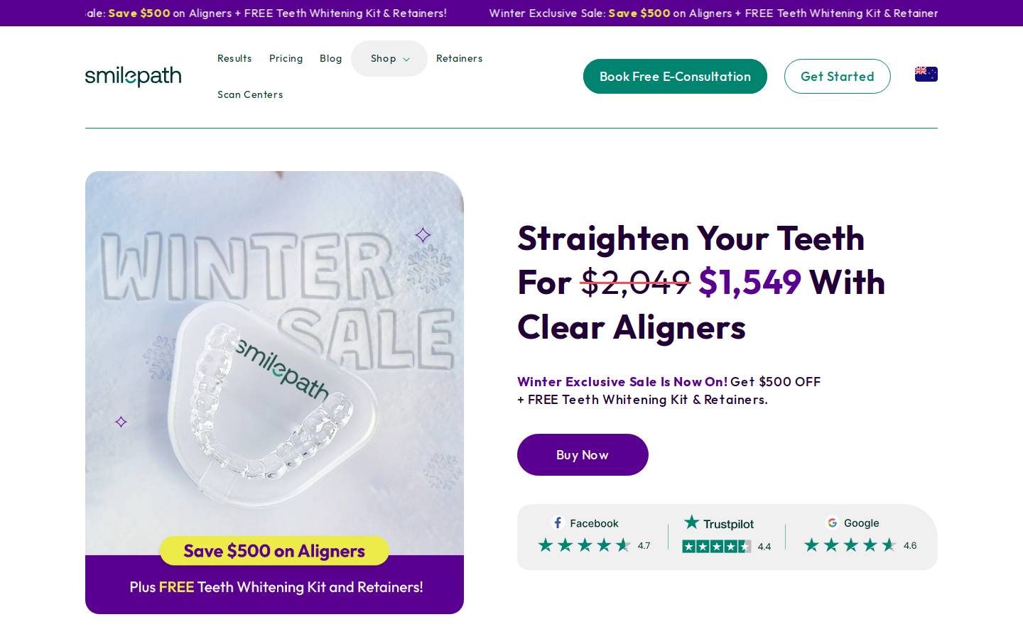 smilepath.nz homepage screenshot