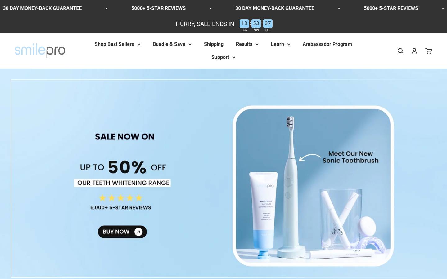 SmilePro homepage screenshot