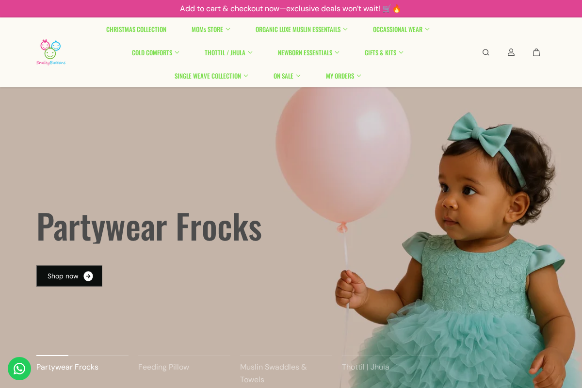 Smiley Buttons homepage screenshot