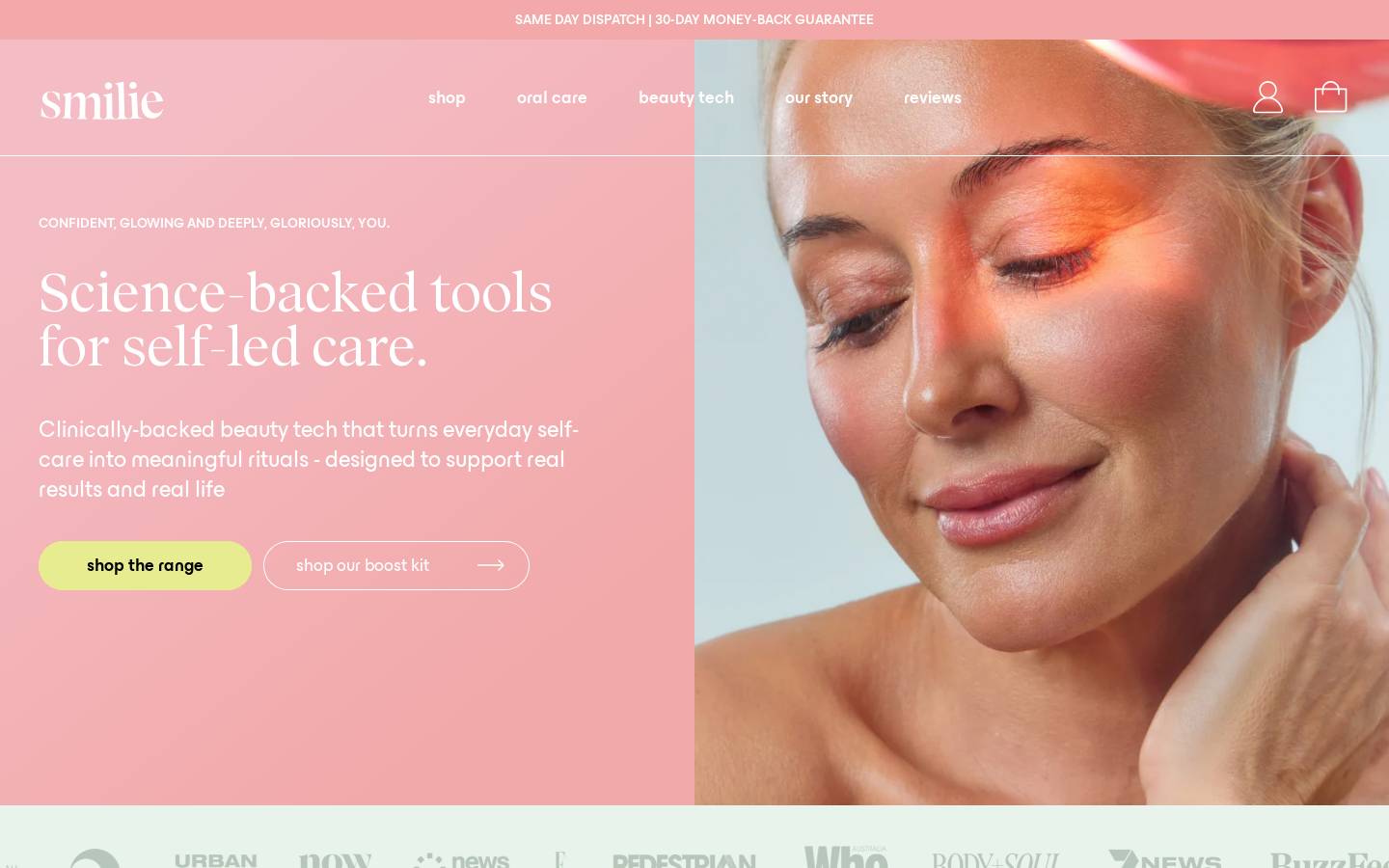 Smilie homepage screenshot