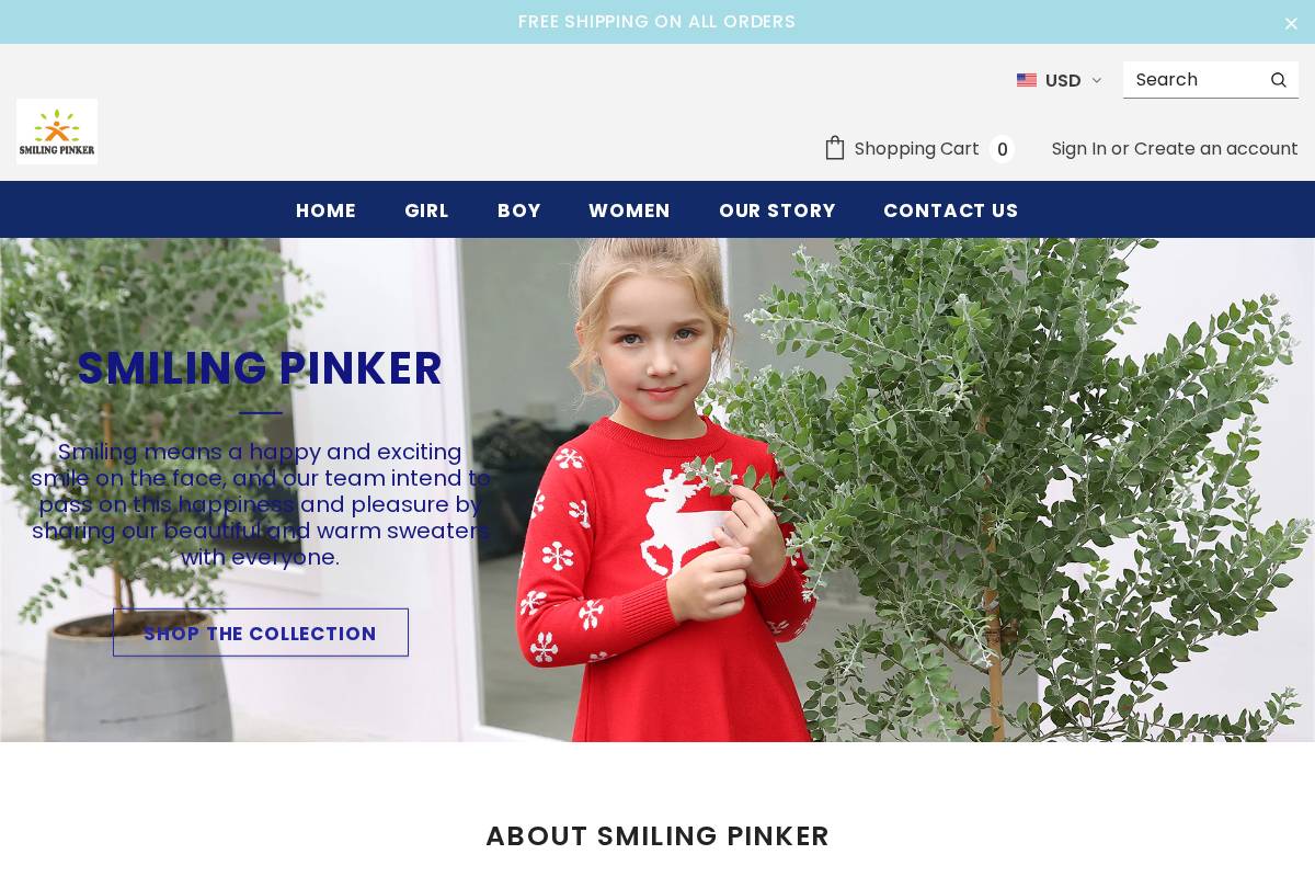smilingpinker.com homepage screenshot