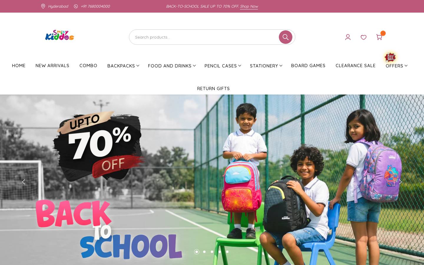 smilykiddos.in homepage screenshot