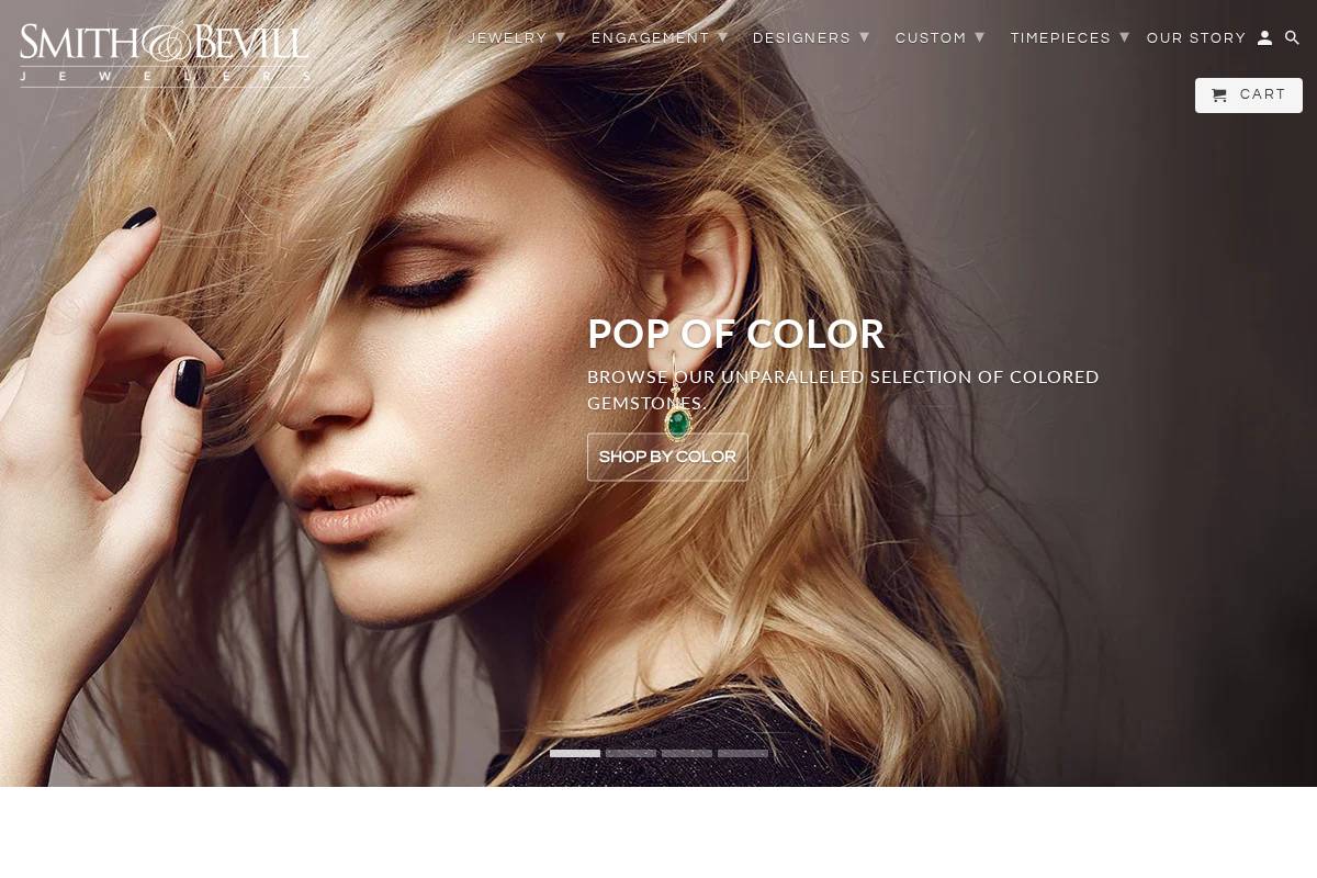 Smith &amp; Bevill Jewelers homepage screenshot
