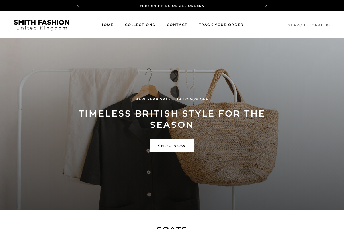 Smithfashion homepage screenshot