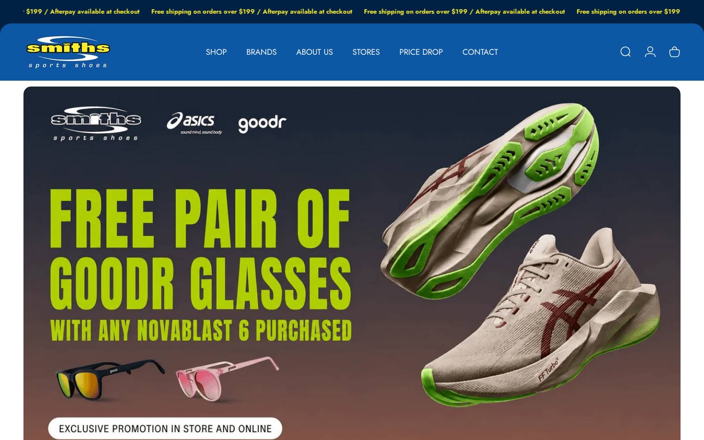 smithssportsshoes.co.nz homepage screenshot