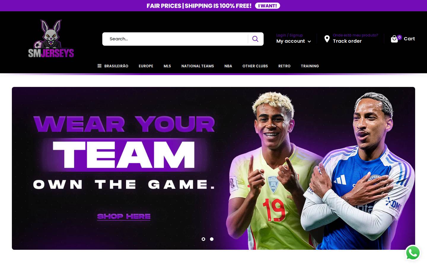 smjerseys.com homepage screenshot