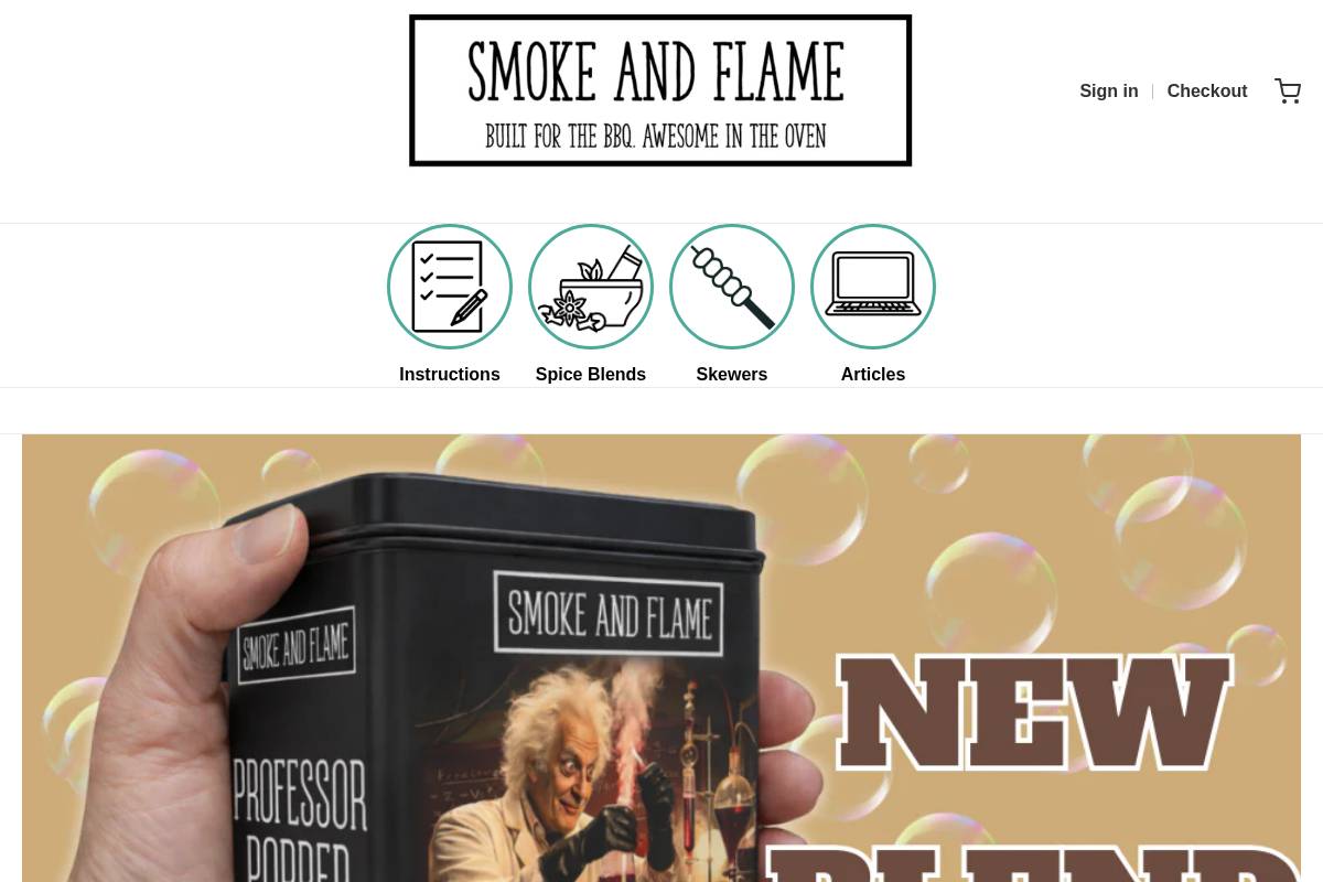 smokeandflame.net homepage screenshot