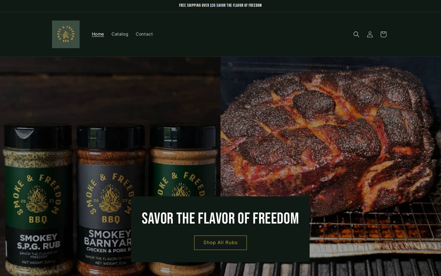 smokeandfreedom.com homepage screenshot