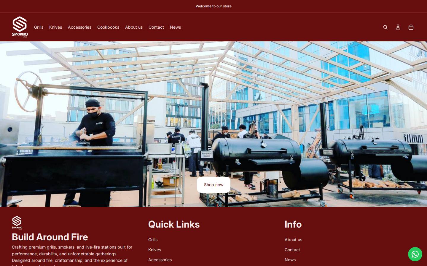 smokeiogrills.com homepage screenshot