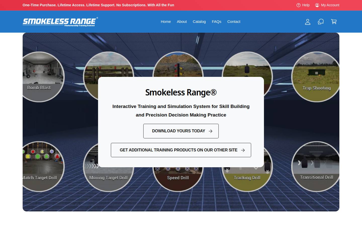 smokelessrange.com homepage screenshot