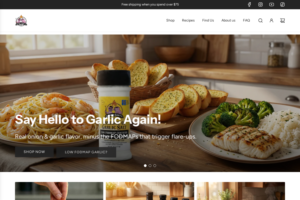 smokensanity.com homepage screenshot
