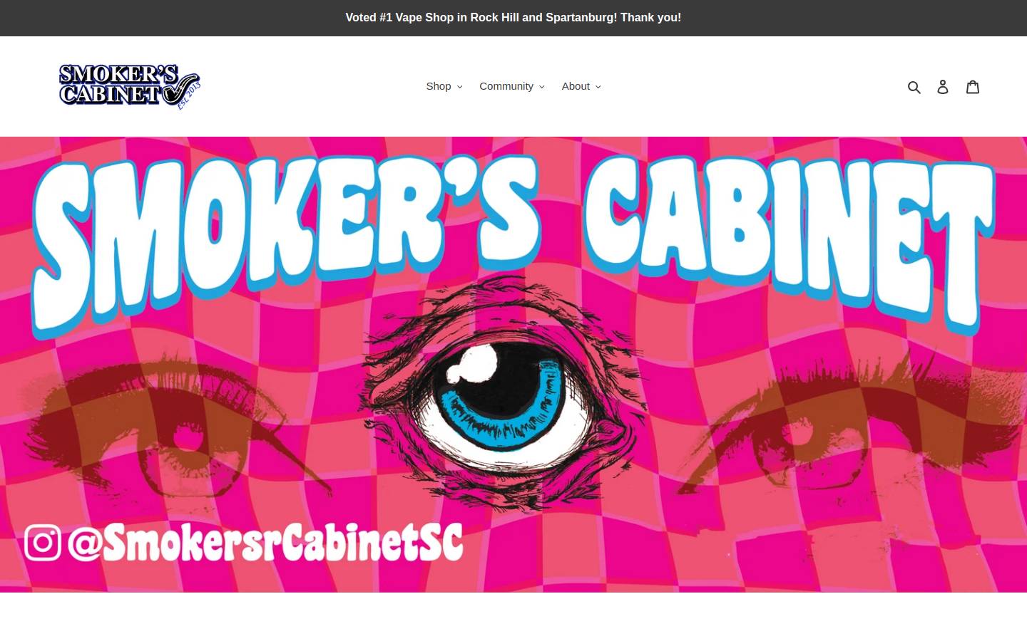 smokerscabinet.com homepage screenshot