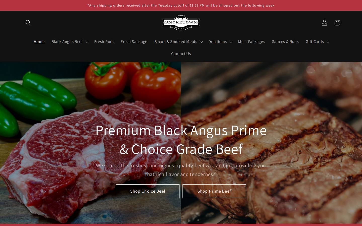 smoketownmeats.com homepage screenshot