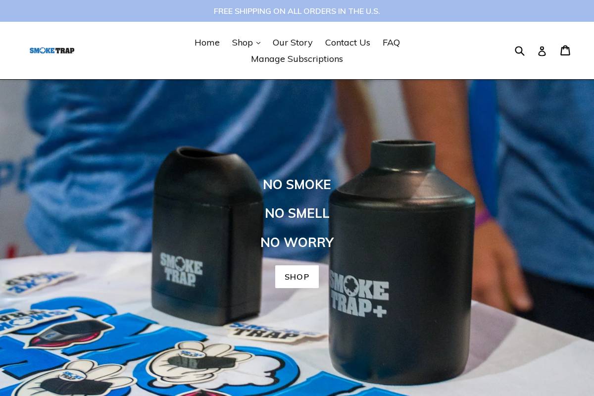 smoketrap.com homepage screenshot