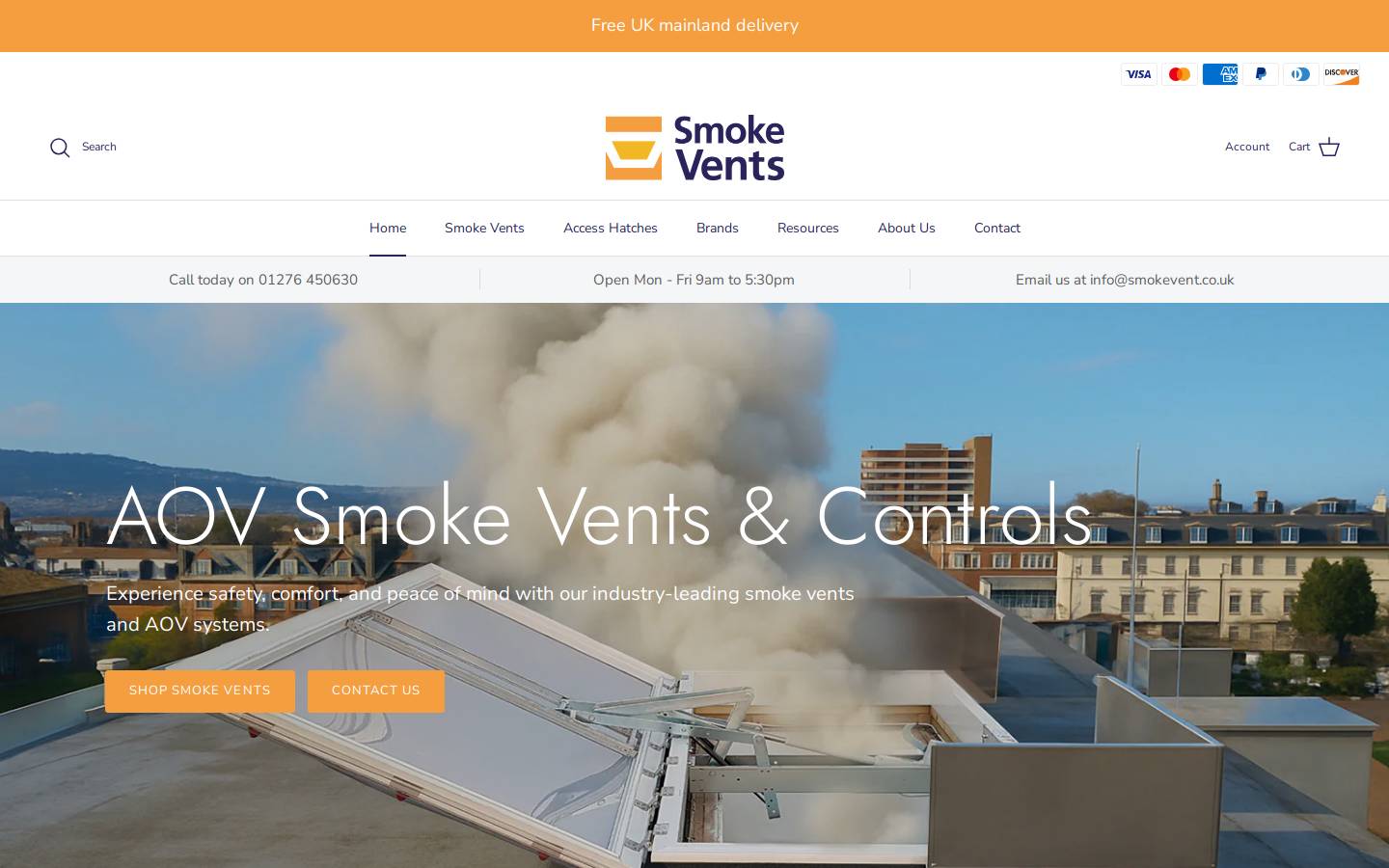 smokevent.co.uk homepage screenshot