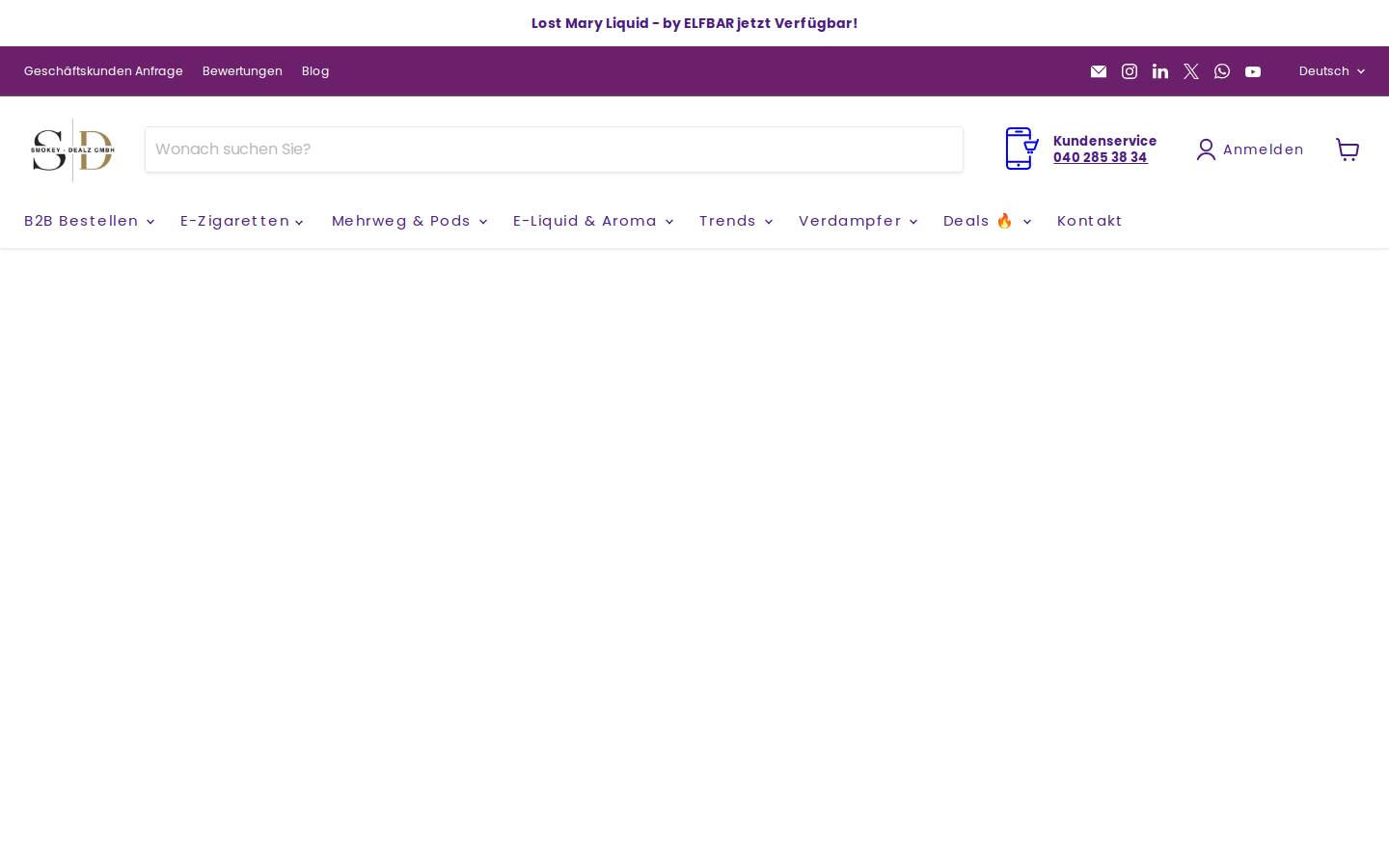 Smokey Dealz homepage screenshot