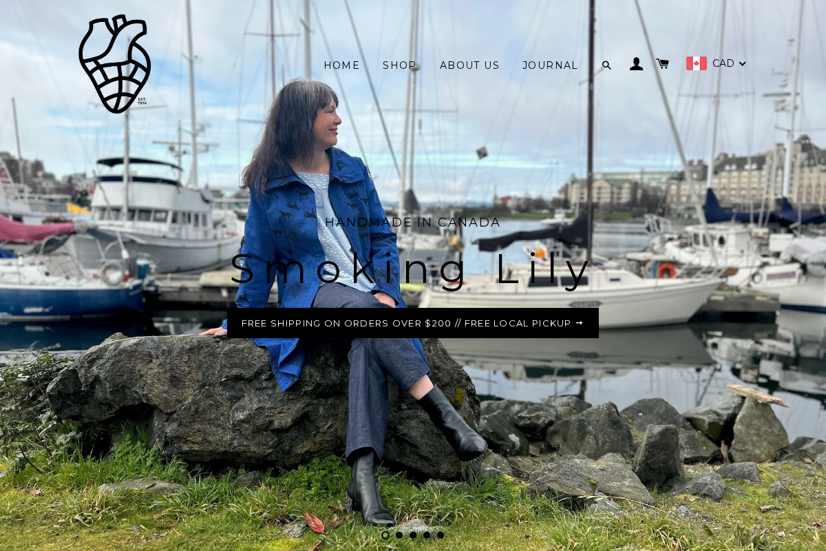 Smoking Lily Handcrafted Goods homepage screenshot