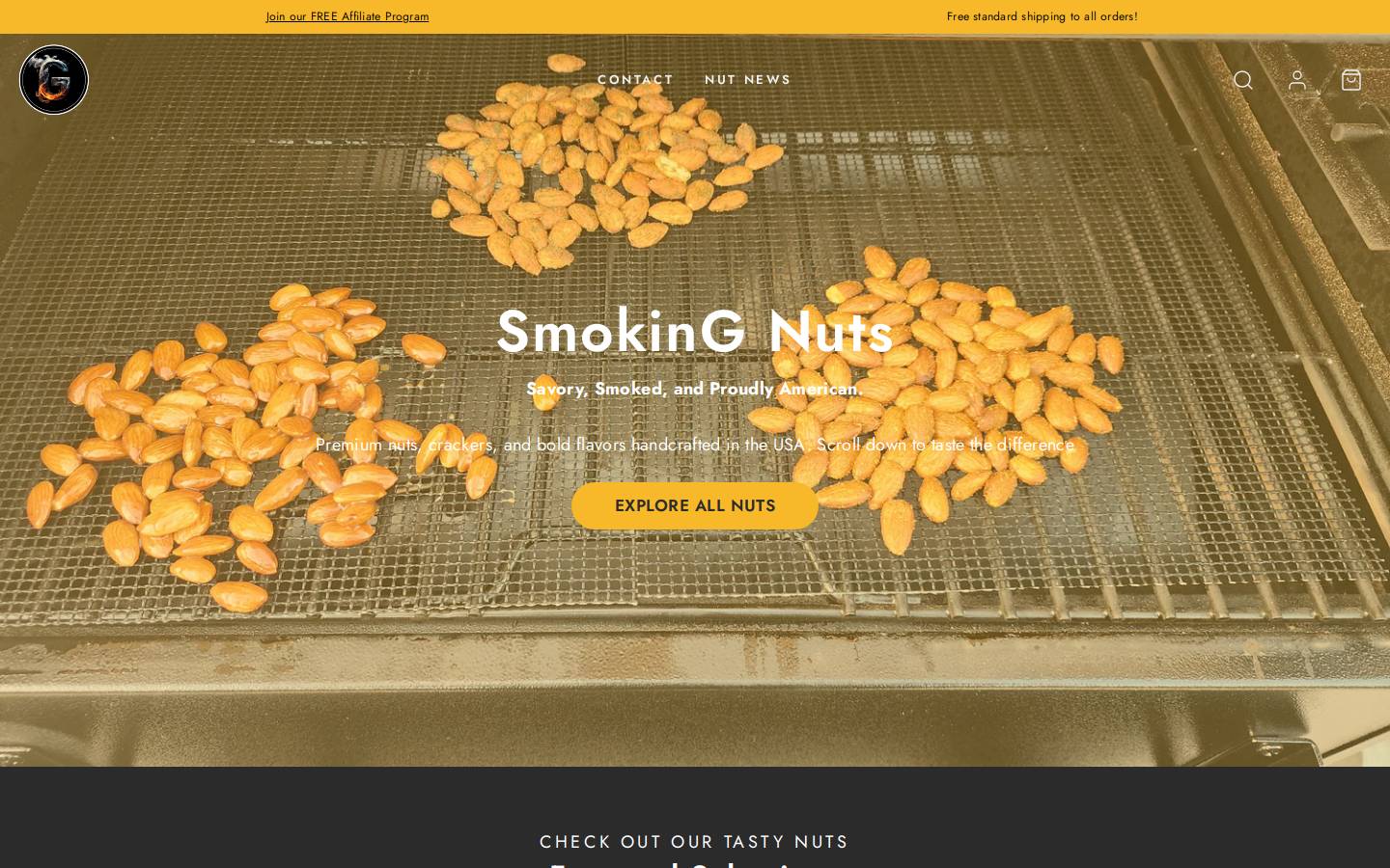 smokingnuts.shop homepage screenshot