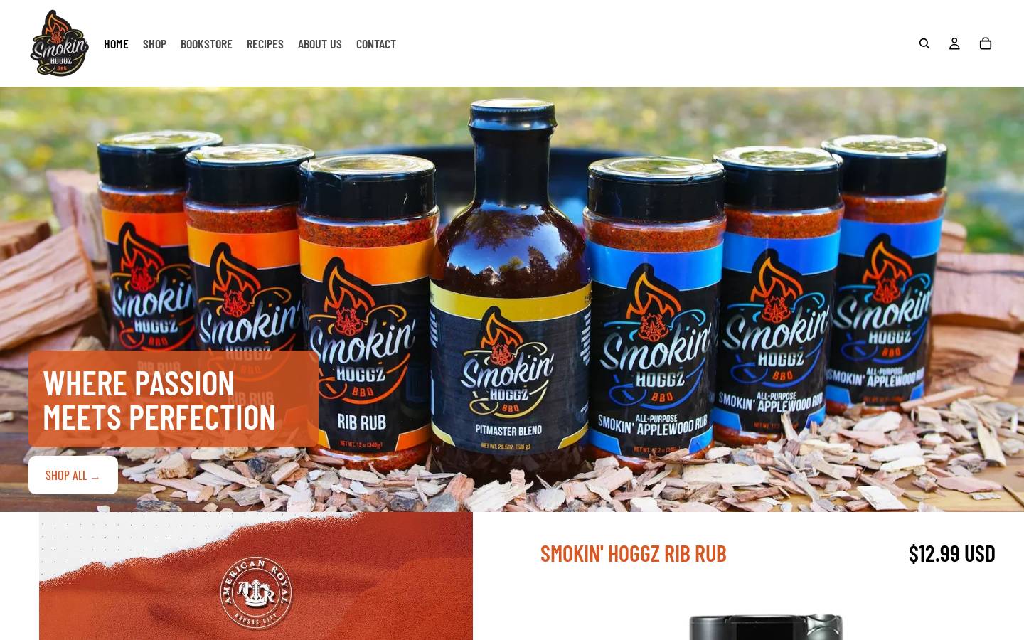 smokinhoggzbbq.com homepage screenshot