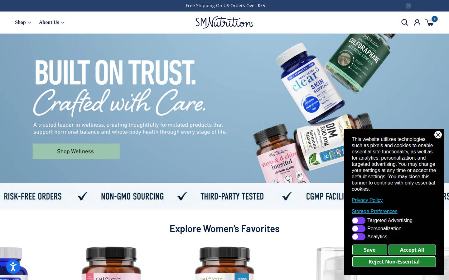 smokymountainnutrition.com homepage screenshot