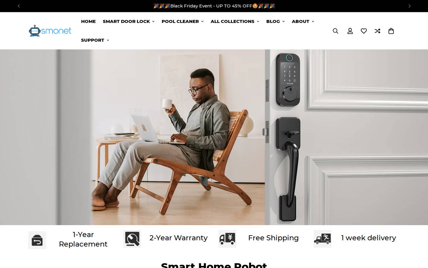 SmonetRobot homepage screenshot