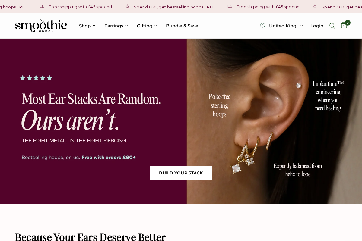 Smoothielondon homepage screenshot