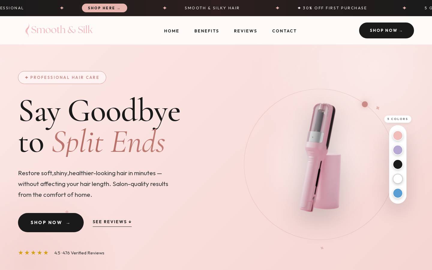 smoothsilk.shop homepage screenshot