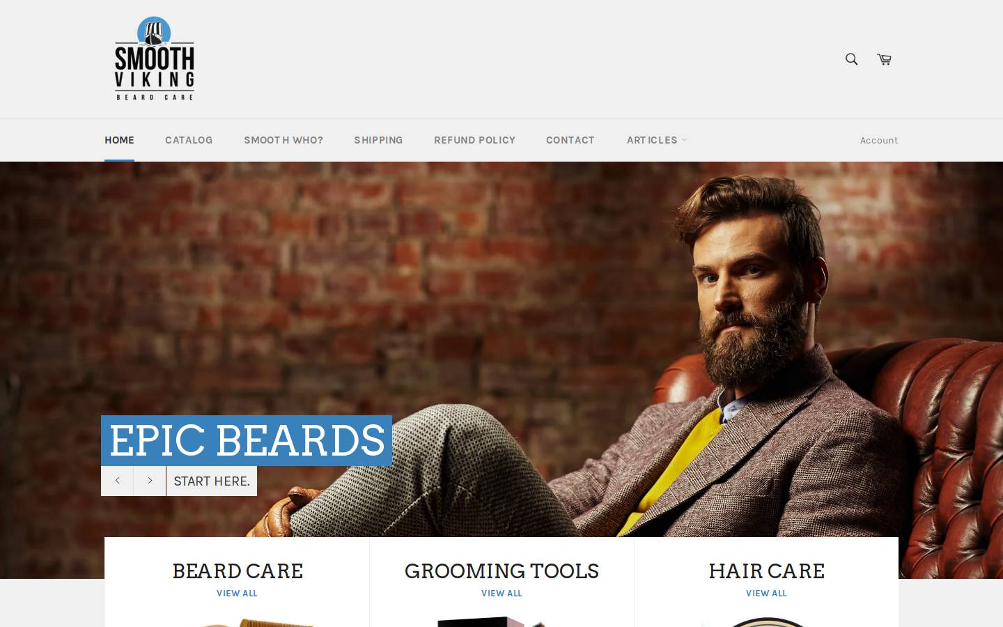 smoothviking.com homepage screenshot