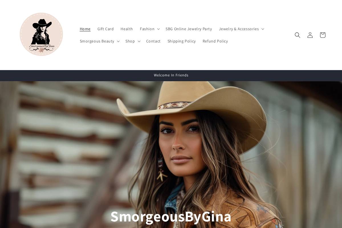 smorgeousbygina.com homepage screenshot