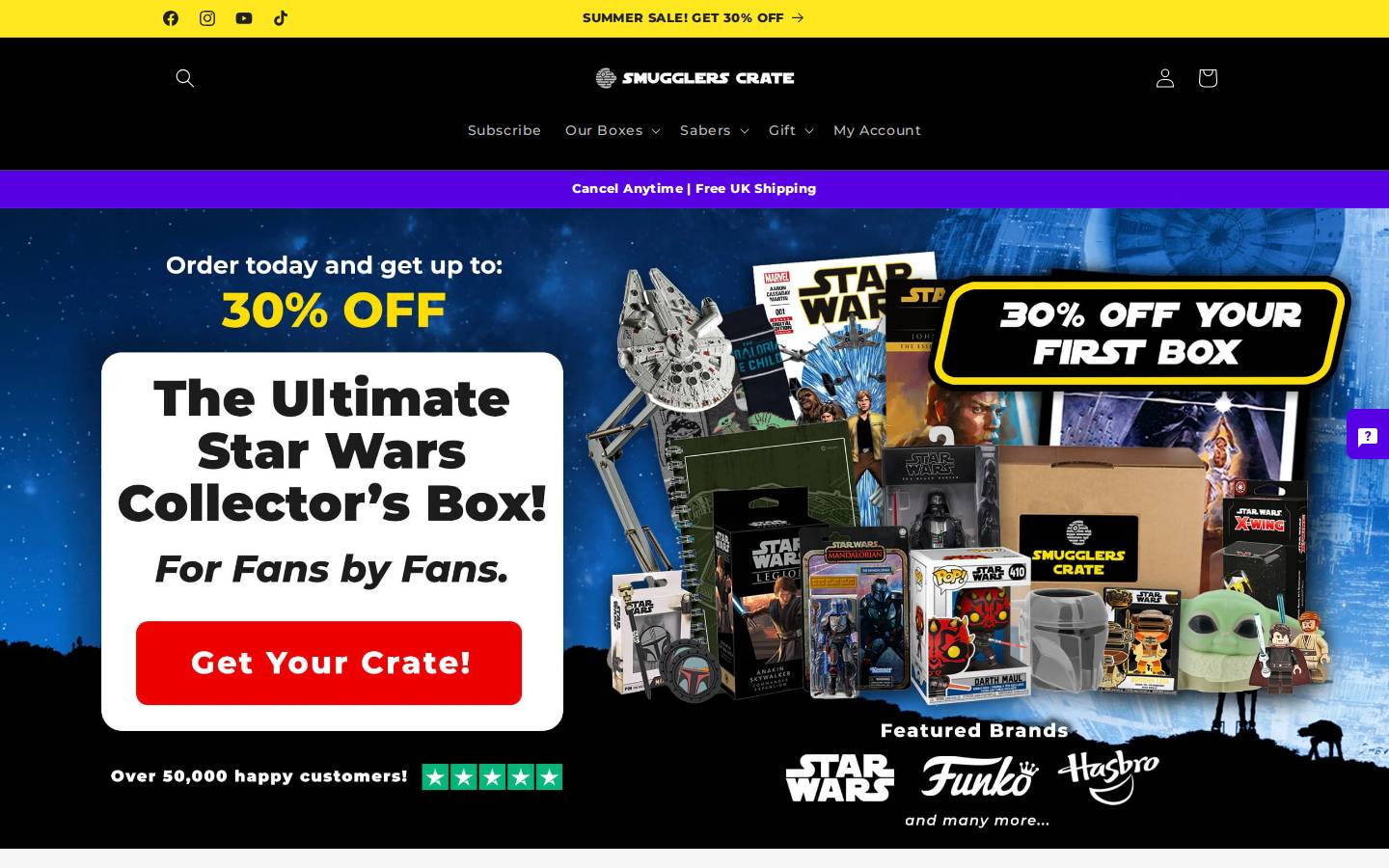 smugglerscrate.com homepage screenshot