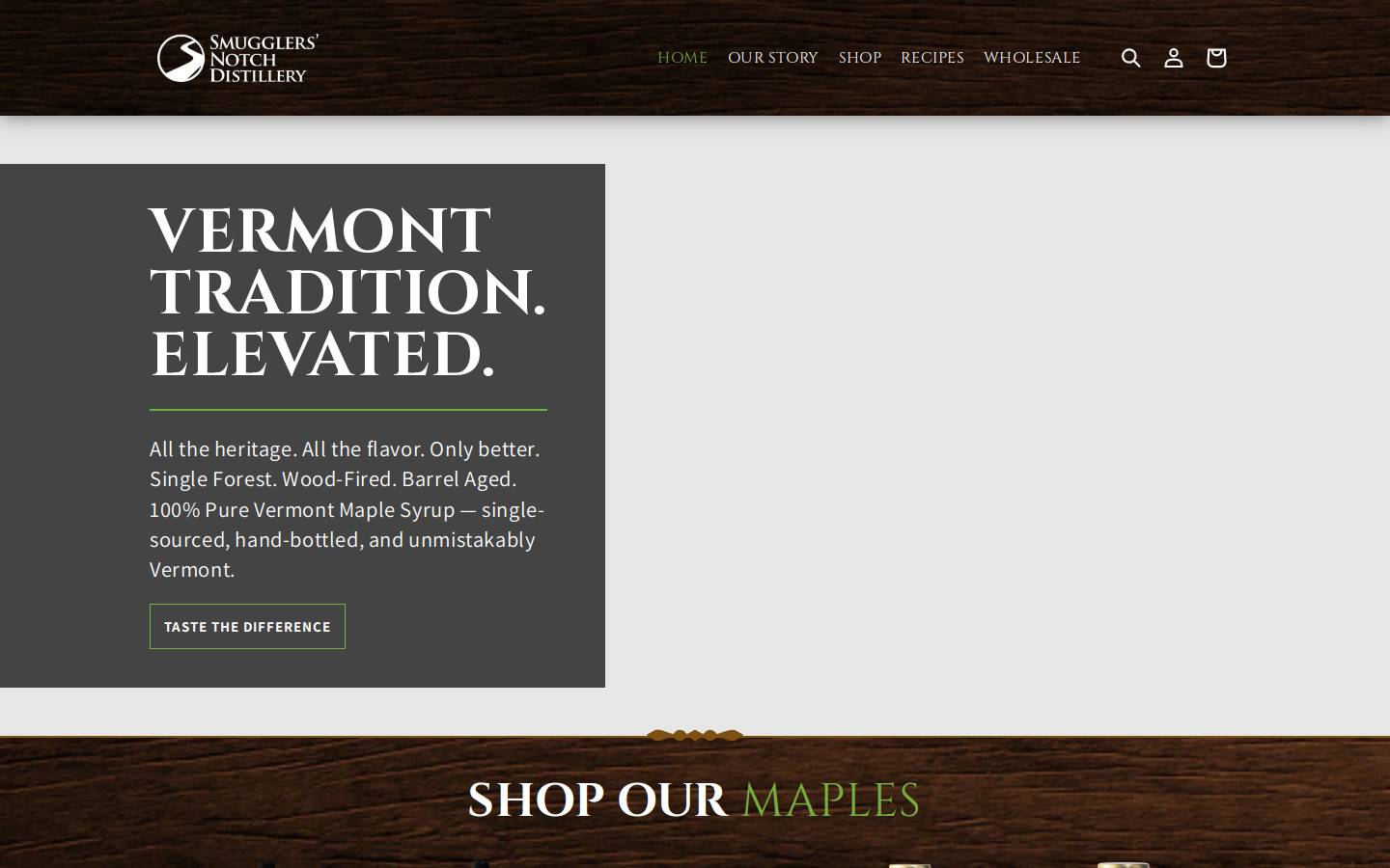 smugglersnotchmapleworks.com homepage screenshot