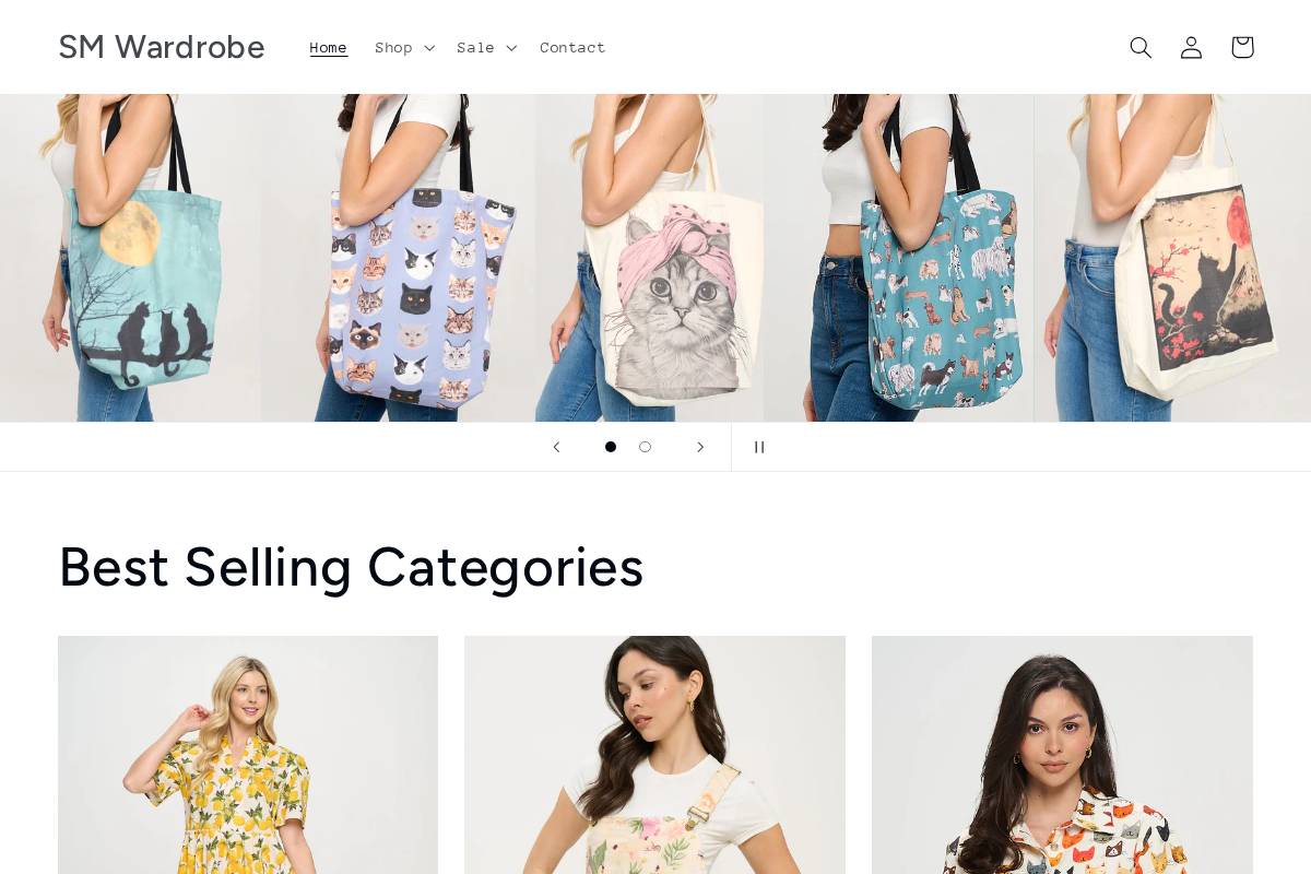 smwardrobe.com homepage screenshot