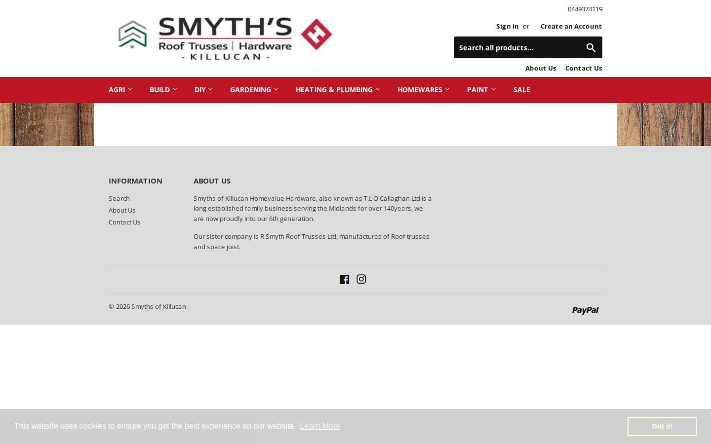 smythskillucan.ie homepage screenshot