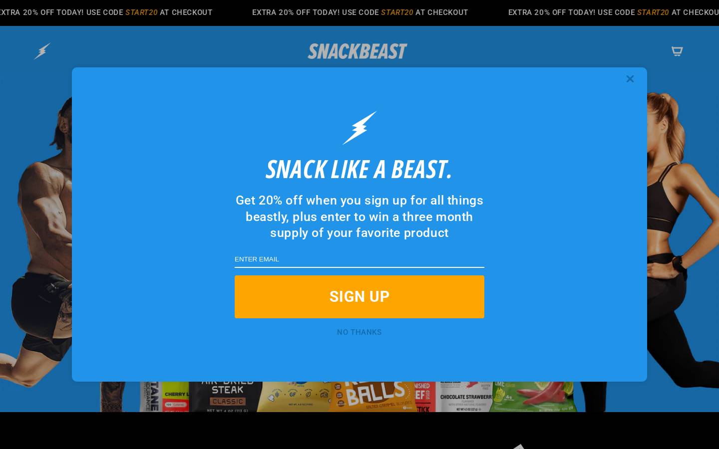 snackbeast.com homepage screenshot