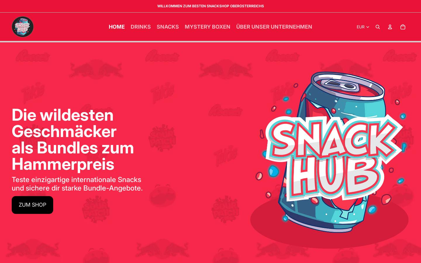 snackhub.at homepage screenshot