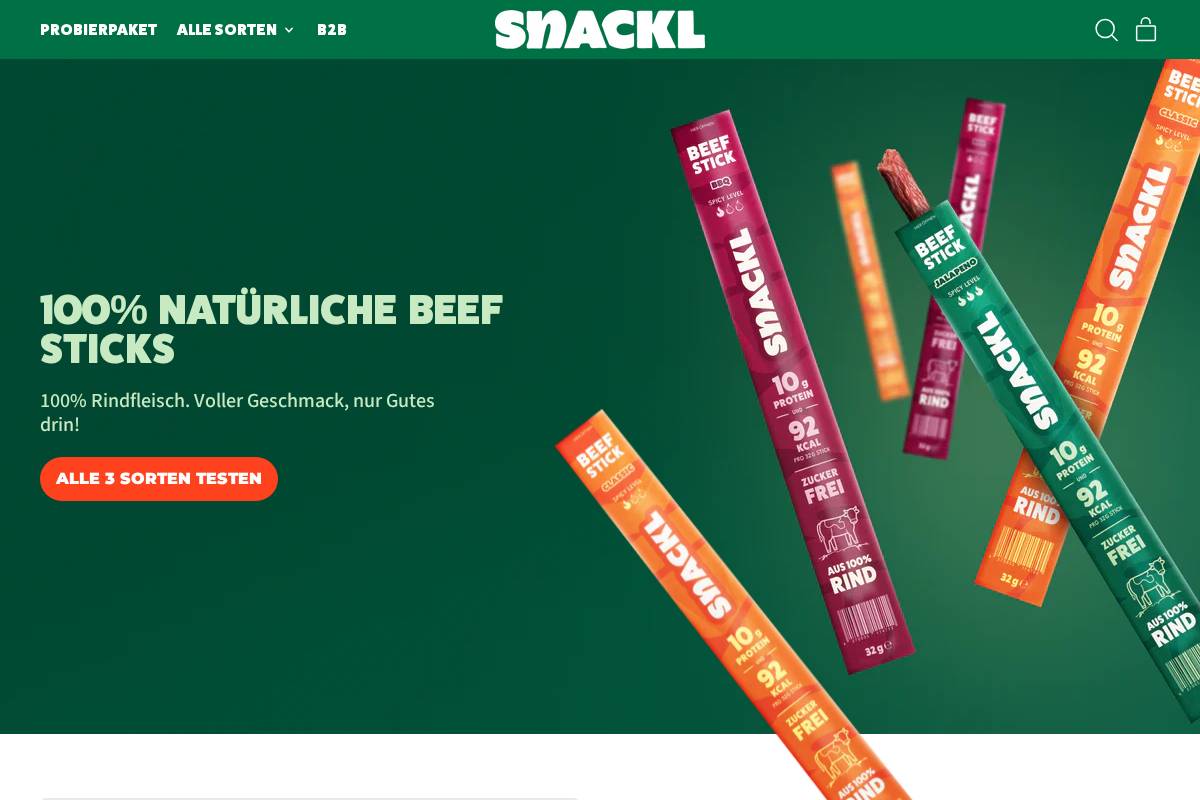snackl.de homepage screenshot