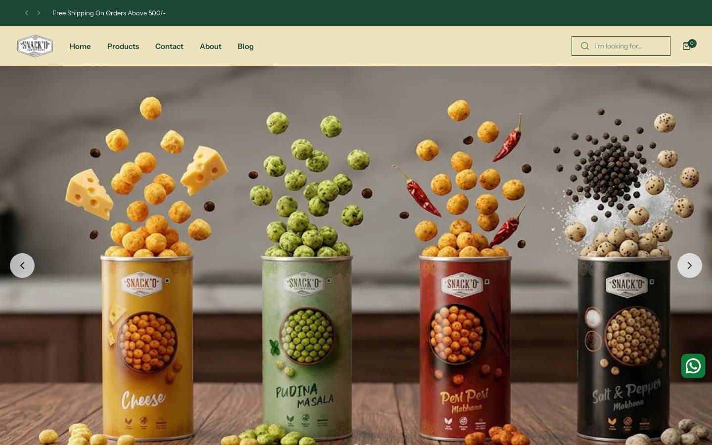 snackosuperfoods.com homepage screenshot