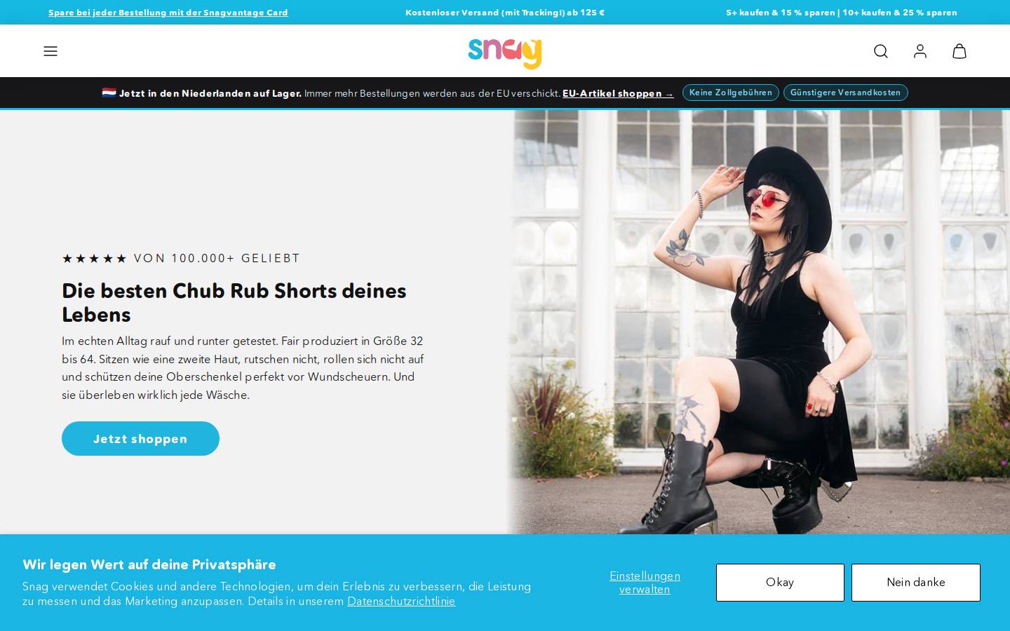 Snag Deutschland homepage screenshot