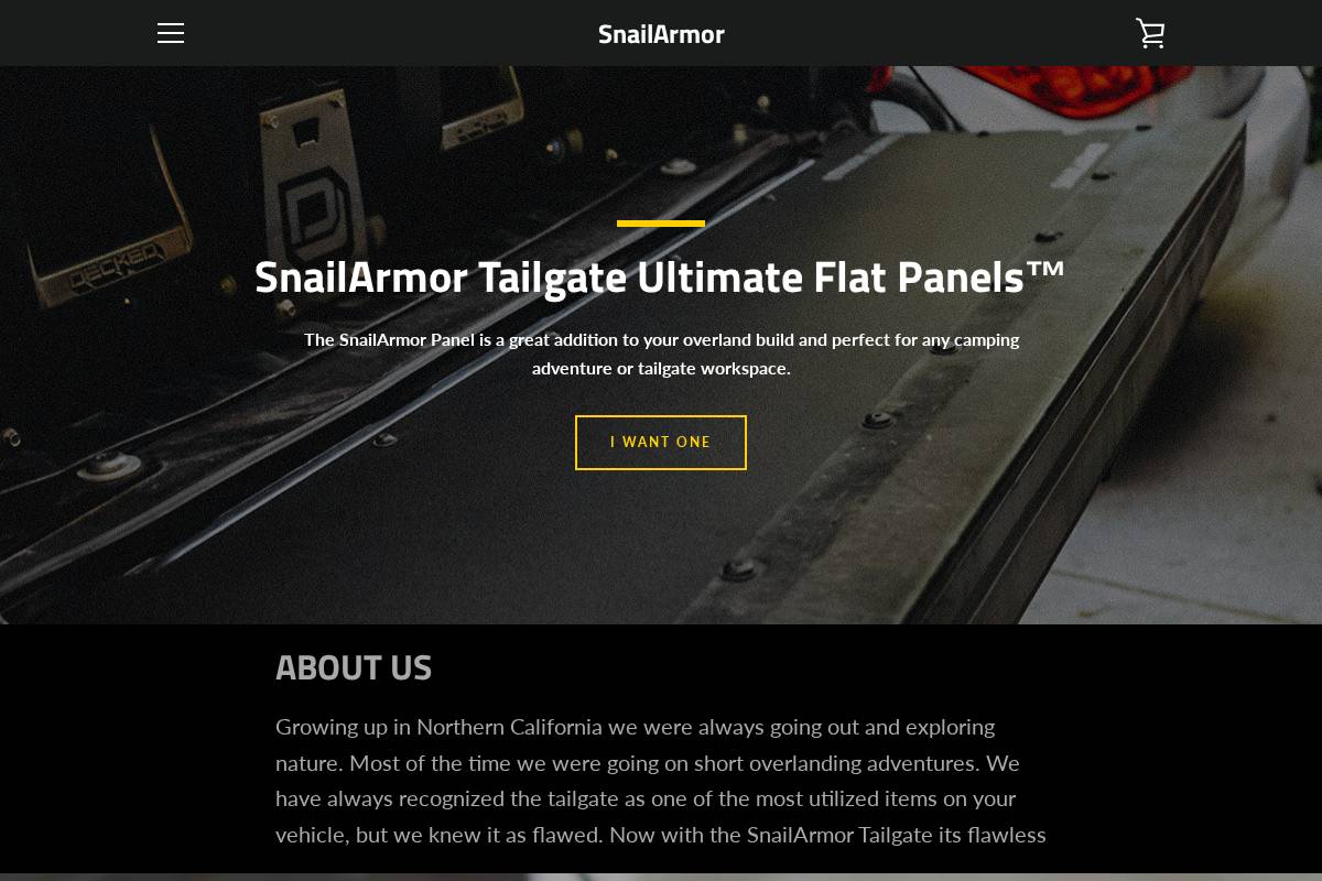 snailarmor.com homepage screenshot