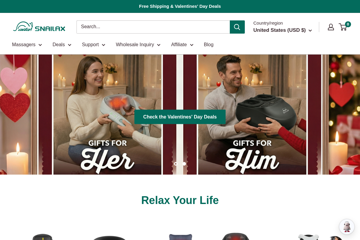 snailax.com homepage screenshot