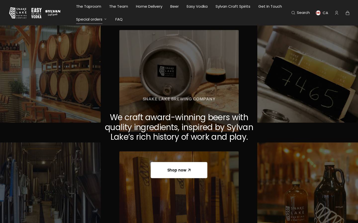 snakelake.beer homepage screenshot