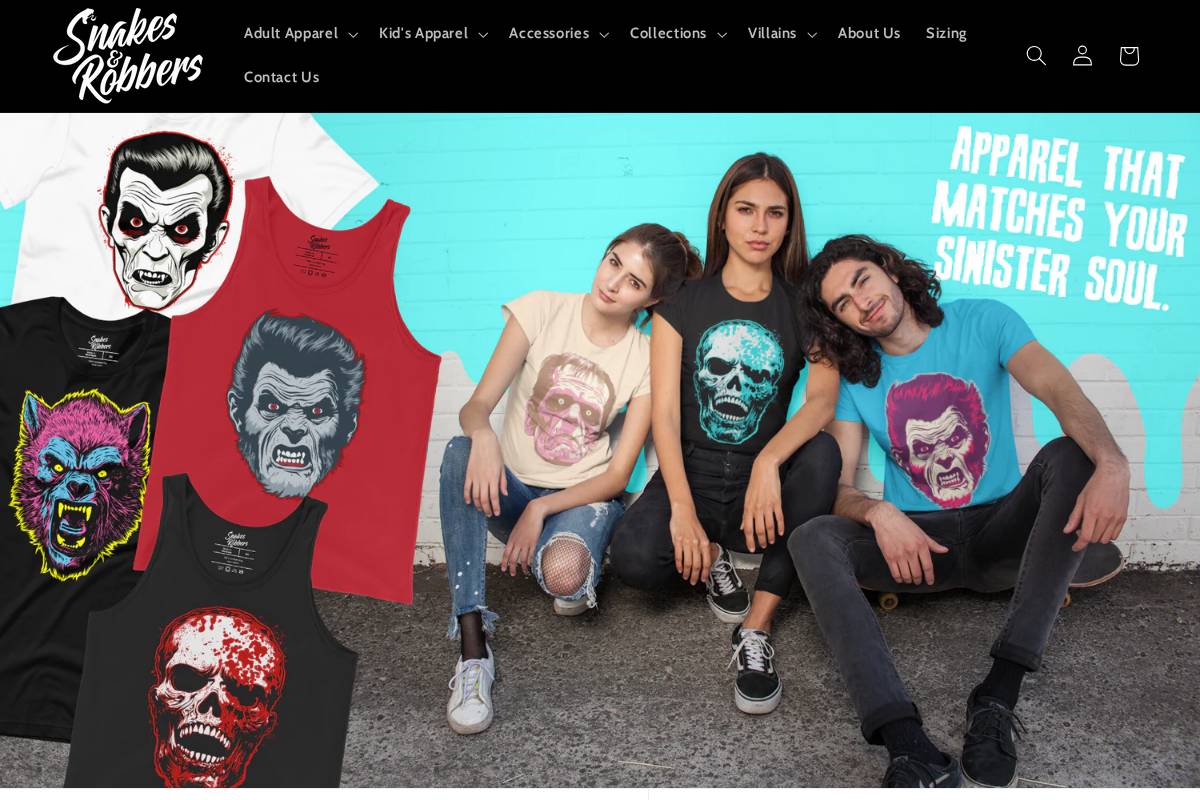 snakesnrobbers.com homepage screenshot