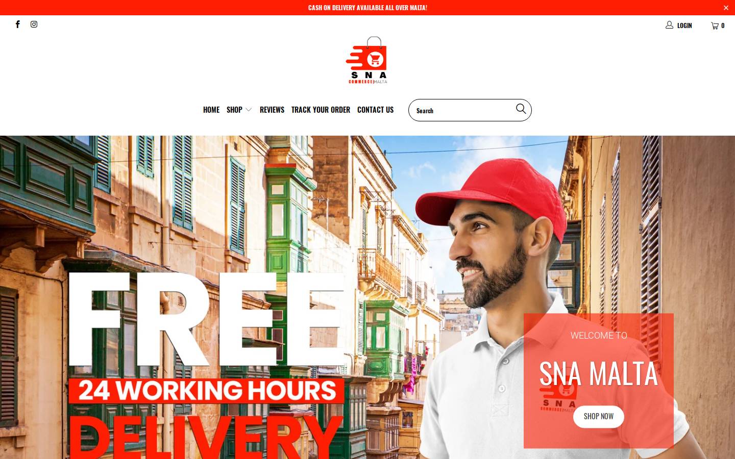 snamalta.com homepage screenshot
