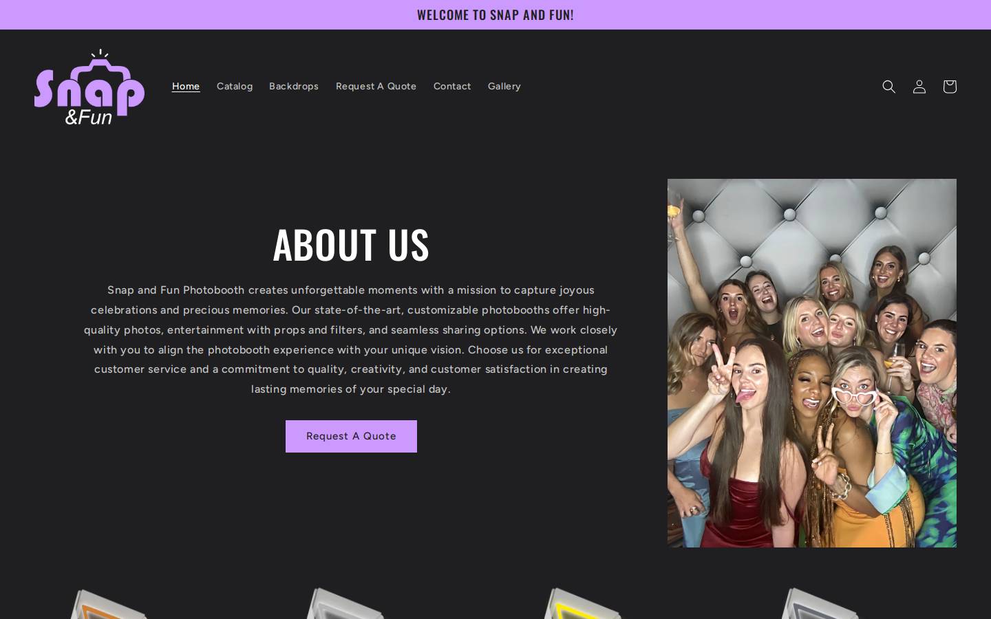 snapandfun.com homepage screenshot