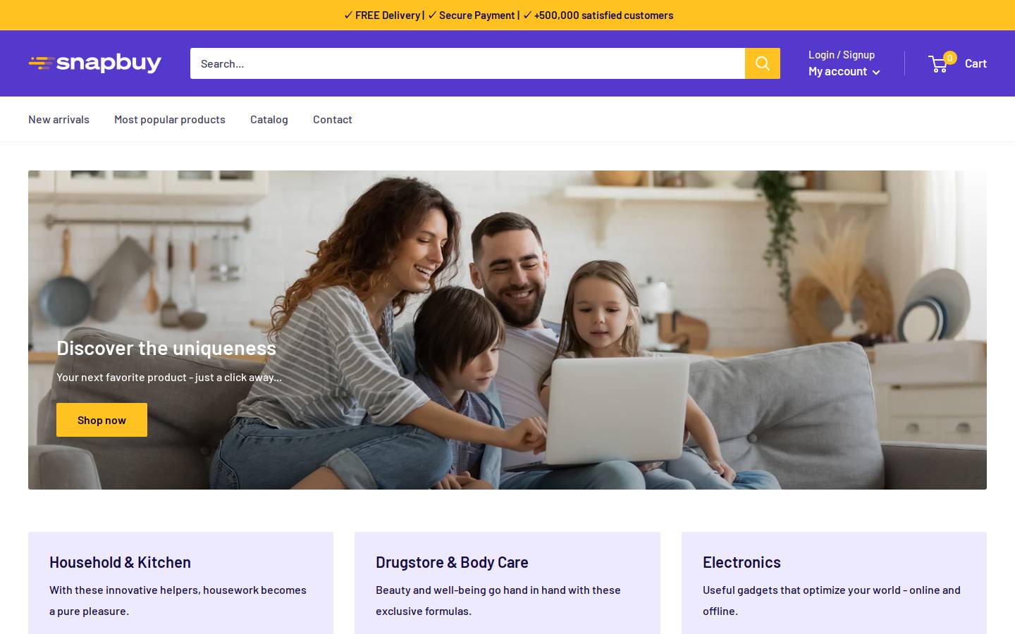 Snapbuy homepage screenshot