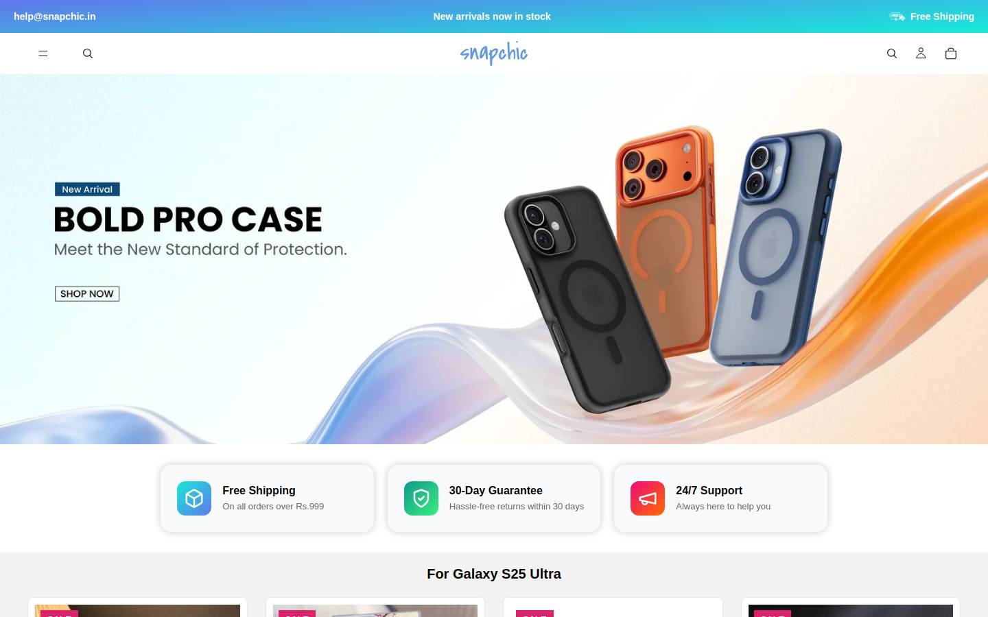 snapchic.in homepage screenshot