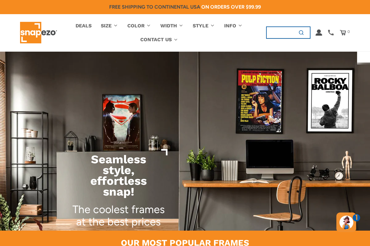 Snapezo.com homepage screenshot