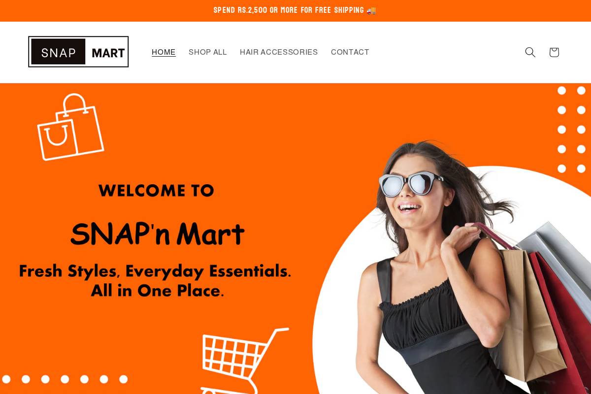 snapnmart.com homepage screenshot