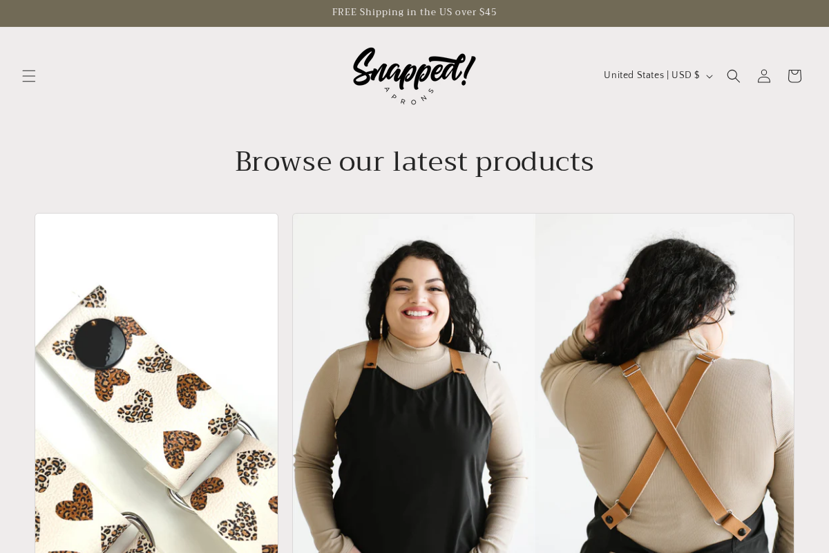 snappedaprons.com homepage screenshot