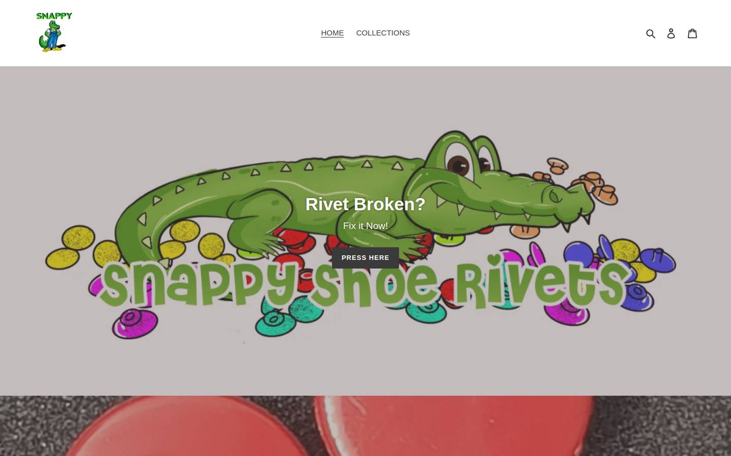 snappyshoerivets.com homepage screenshot